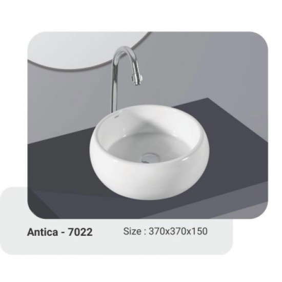 Νιπτήρας Μπάνιου Λευκός Πορσελάνης I-zec Antica 7022 37x37x15 cm Επικαθήμενος Κυκλικός Χωρίς Τρύπα Υπερχείλισης Νιπτήρας Μπάνιου Λευκός Πορσελάνης I-zec Antica 7022 37x37x15 cm Επικαθήμενος Κυκλικός Χωρίς Τρύπα Υπερχείλισης